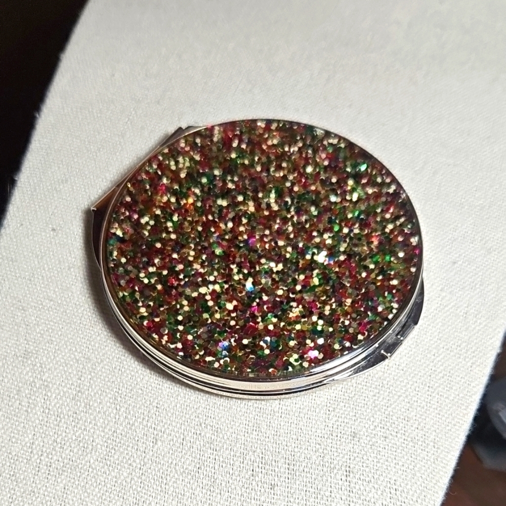 Papyrus Double Mirror Confetti Glitter Compact